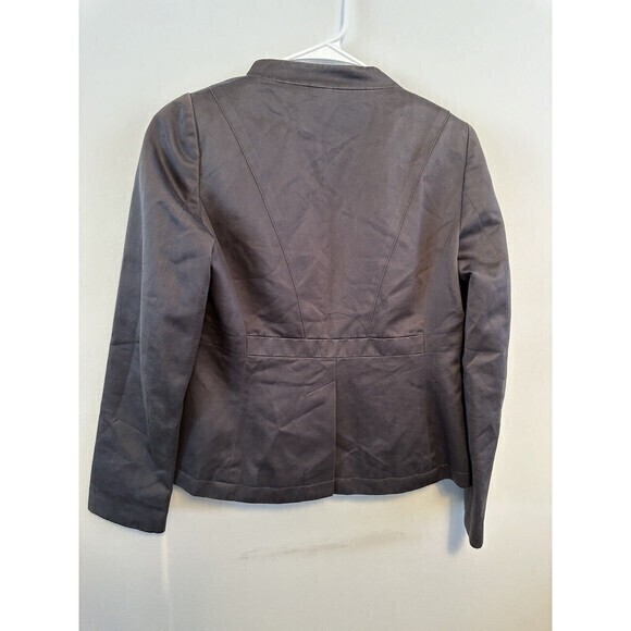 Banana Republic Woman Bomber Lightweight  Full Zip‎ Jacket Charcoal Gray Size 4 - Picture 8 of 10